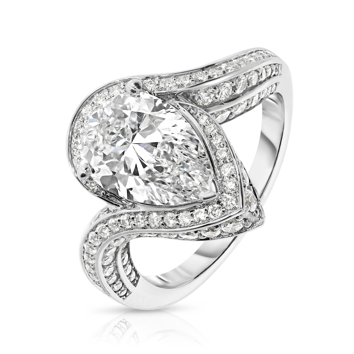4.50 Carat Diamond Halo Ring Lilac