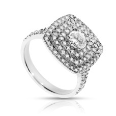 1.30 Carat Diamond Vintage Halo Ring Artemis