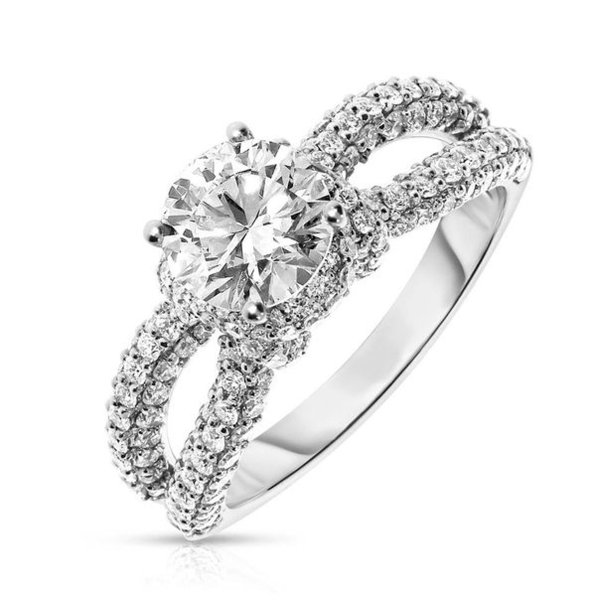 2.20 Carat Diamond Sidestone Ring Viola