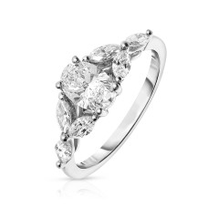 1.60 Carat Diamond Sidestone Ring Gaia
