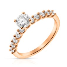 0.80 Carat Diamond Sidestone Ring Olivia