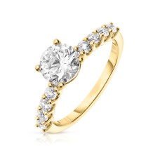 1.40 Carat Diamond Sidestone Ring Vivien