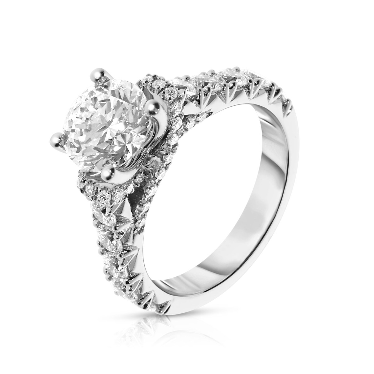 3 Carat Diamond Sidestone Ring Lesley