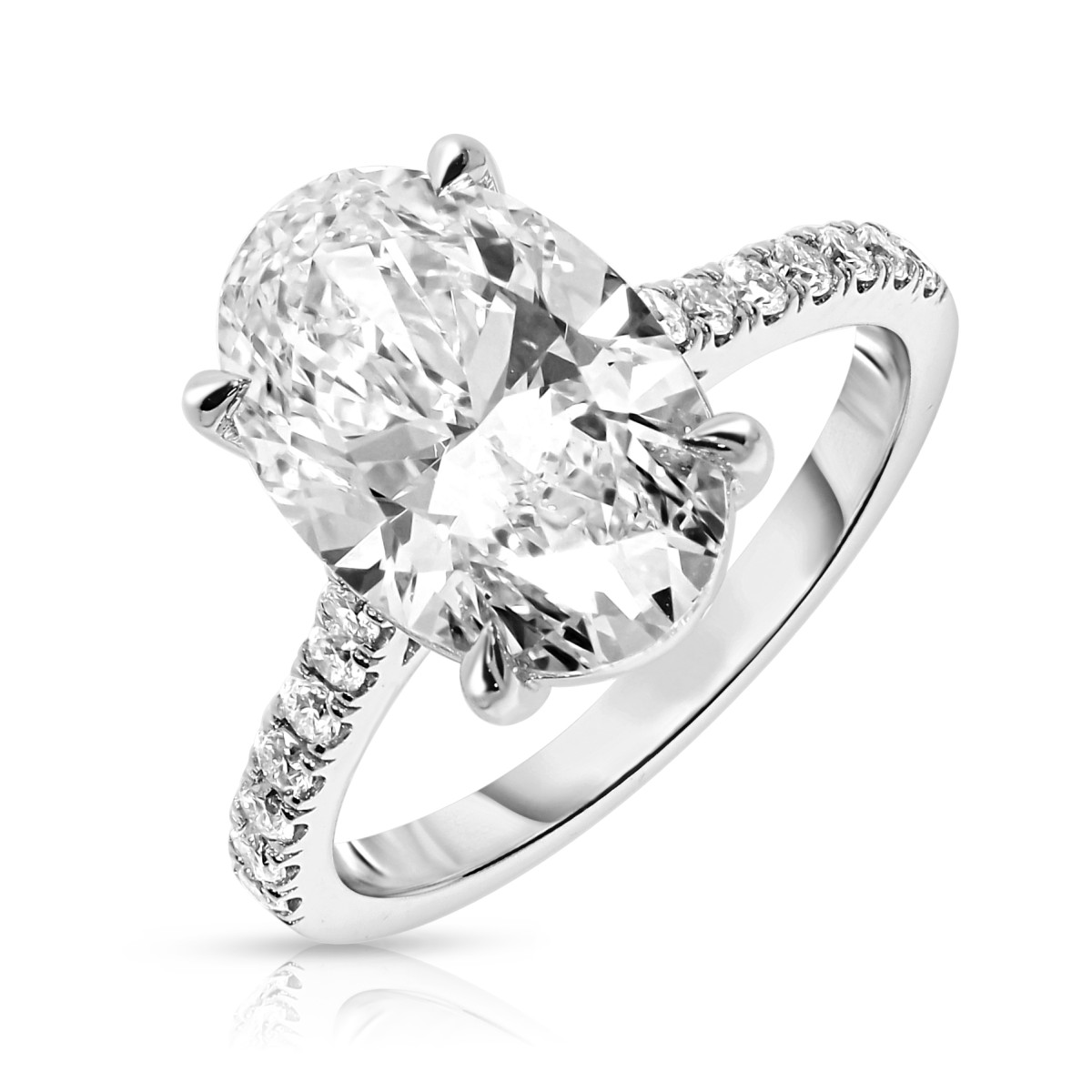 4.30 Carat Diamond Sidestone Ring Caoimhe