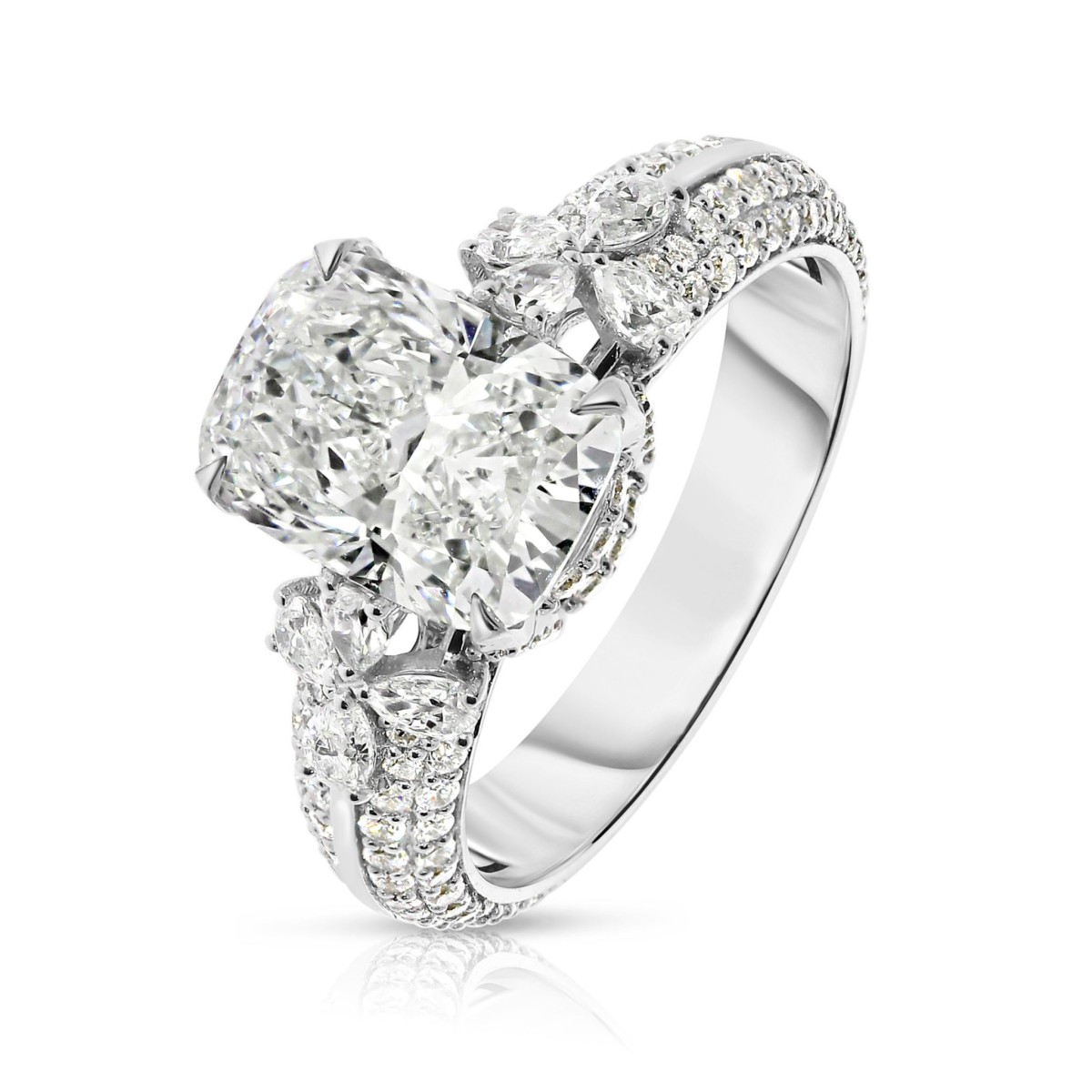 4 Carat Diamond Sidestone Ring Mia