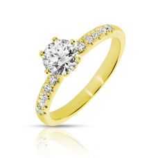 0.80 Carat Diamond Sidestone Ring Adelaida