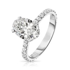 4 Carat Diamond Sidestone Ring Lucy