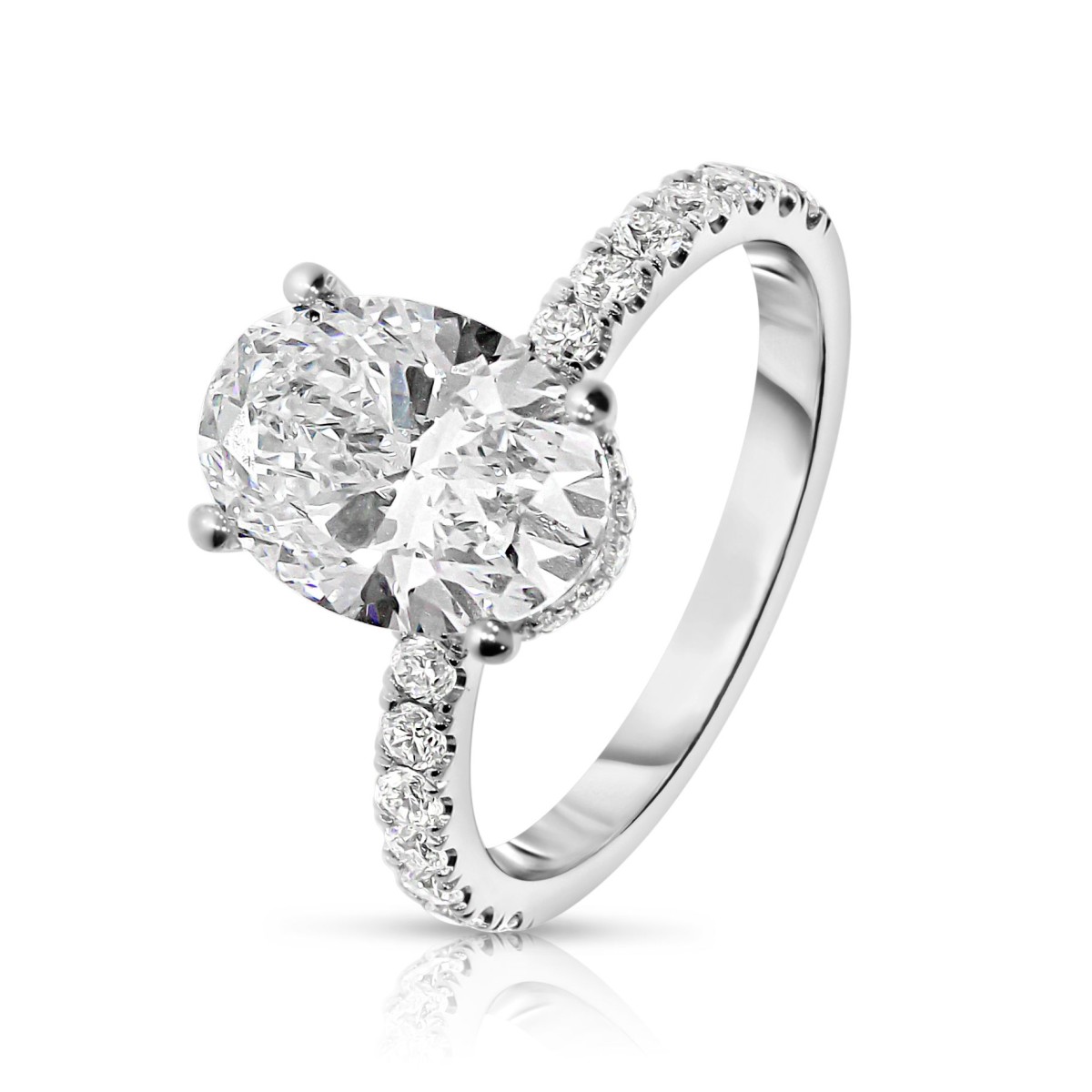 3 Carat Diamond Sidestone Ring Cowslip