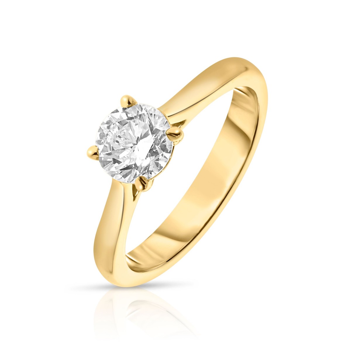 1 Carat Diamond Solitaire Ring Luxe Beam