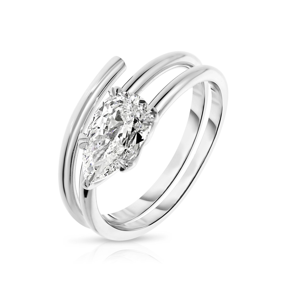 1.50 Carat Diamond Solitaire Ring Luminé Pear