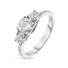 2 Carat Diamond Three-Stone Ring Isabella