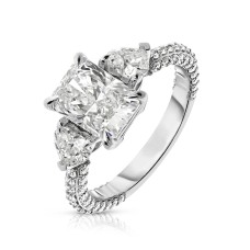 4 Carat Diamond Three-Stone Ring Anemone