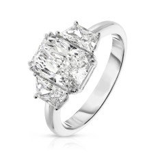 3.30 Carat Diamond Three-Stone Ring Trilogy