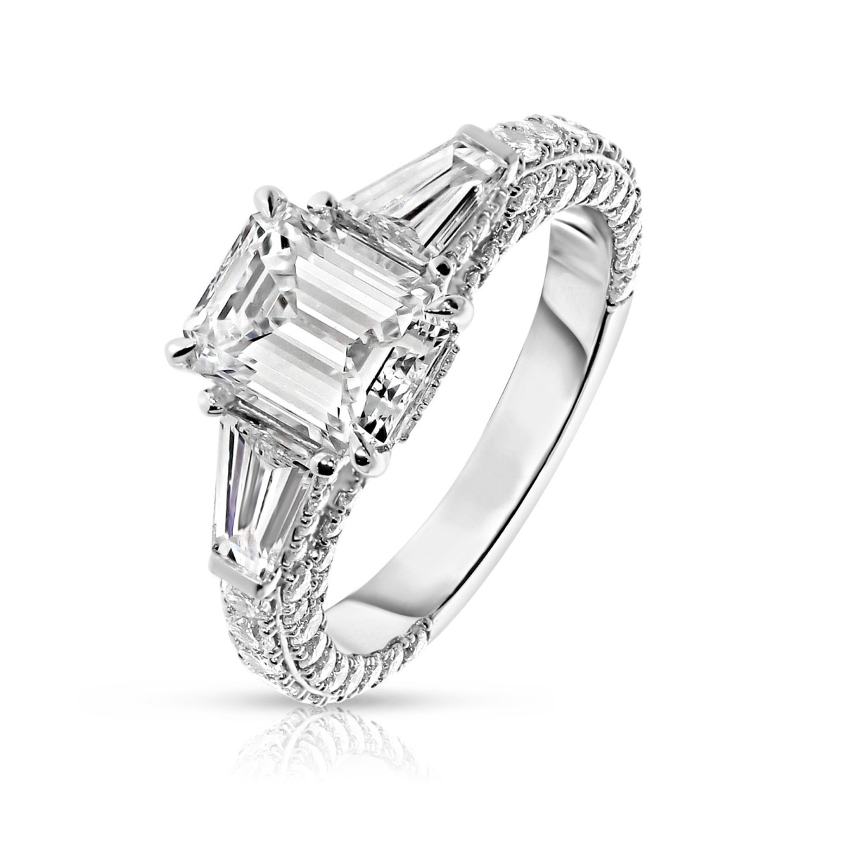 3 Carat Diamond Three-Stone Ring Refined Trio