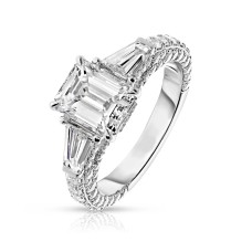 3 Carat Diamond Three-Stone Ring Refined Trio